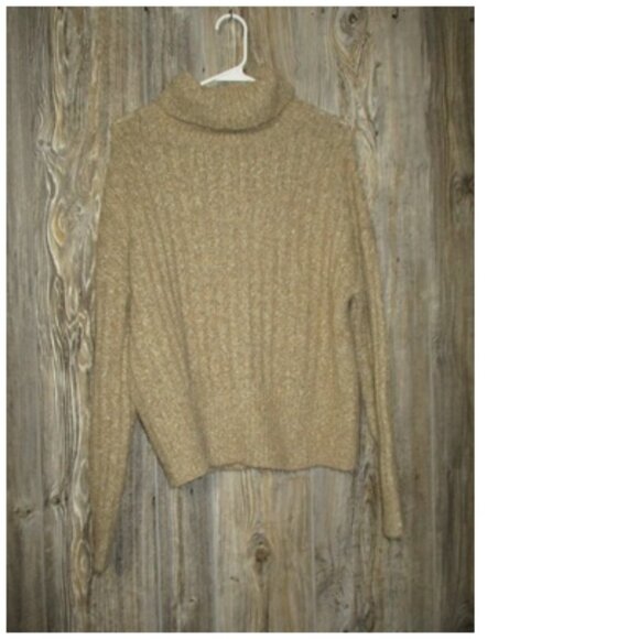 William Rast Womens Oatmeal Wool Blend Turtleneck Sweater Sz. M Grunge Cabincore - Picture 14 of 15
